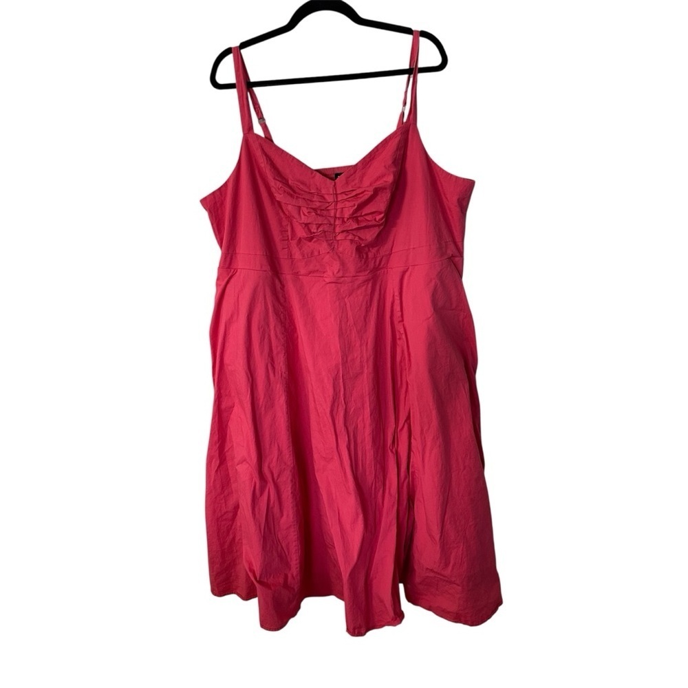 Torrid Women’s Sleeveless Strappy Pink Mini Poplin Skater Dress Sz 4, 4X, 26 GUC